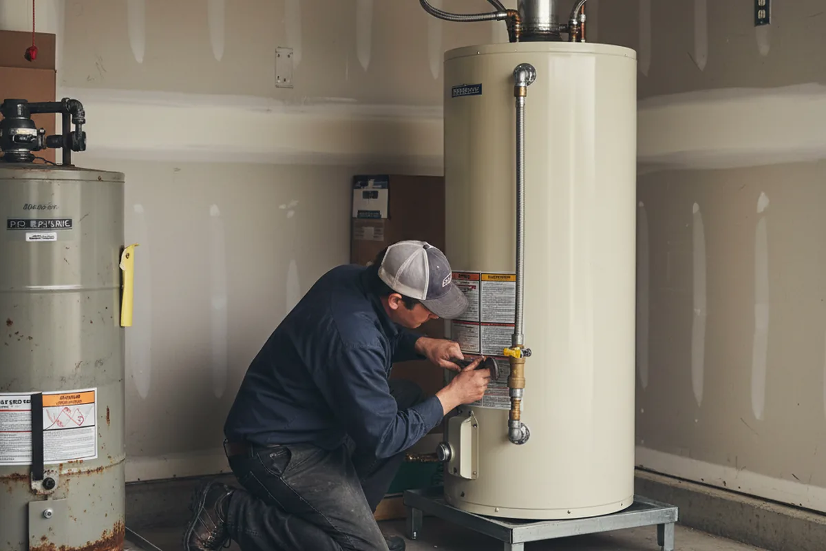 Water heater and shutoff valve replacement in Lilesville